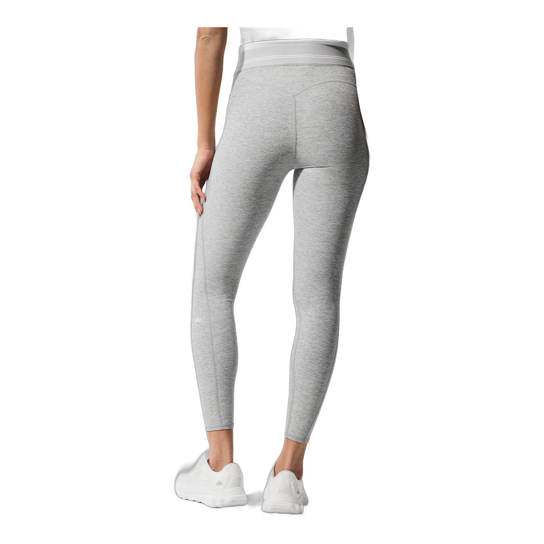 alo Alosoft High-Waist 7/8 Better Together Legging - Athletic Heather Grey/White