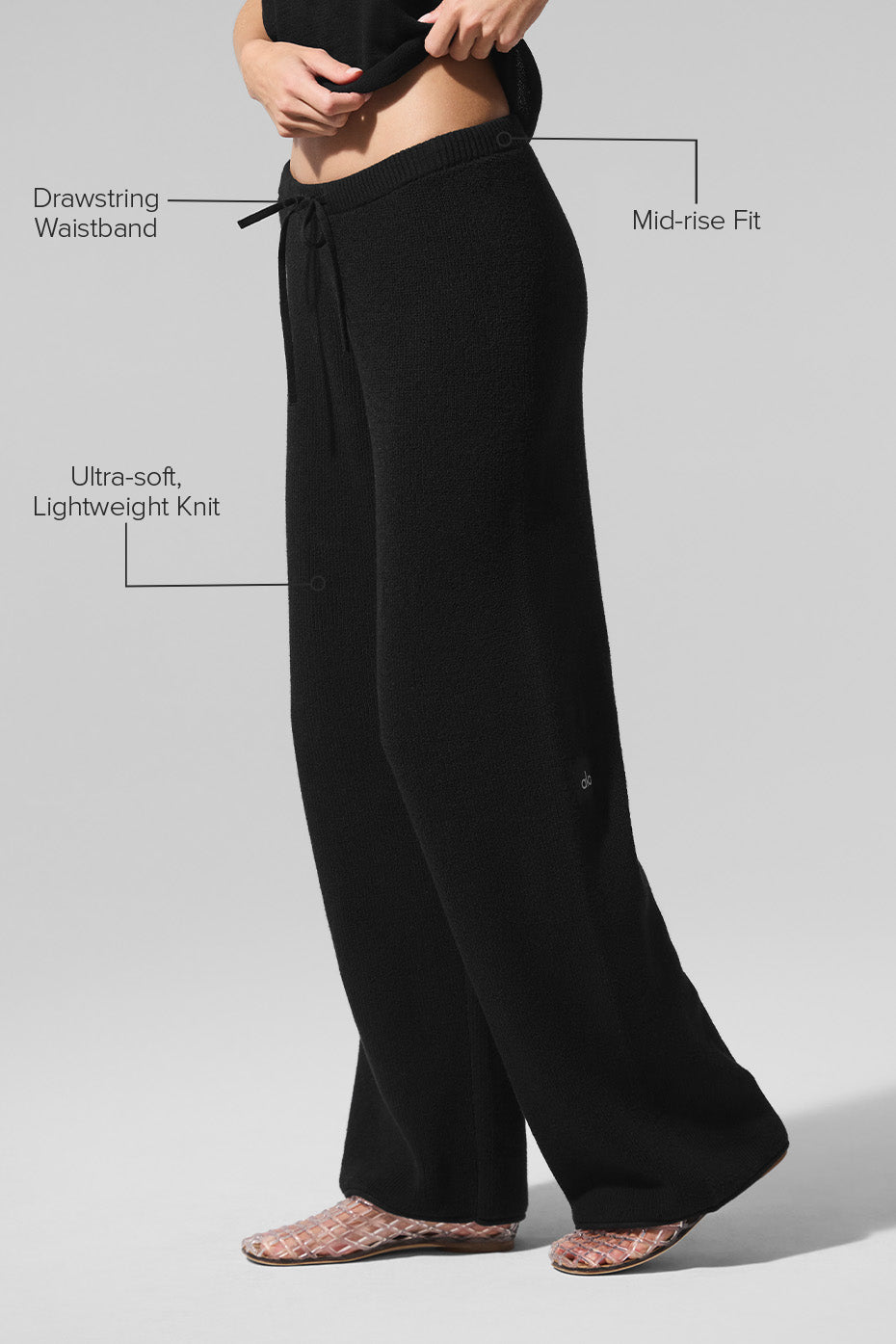 alo Supernatural Sweater Pant - Black