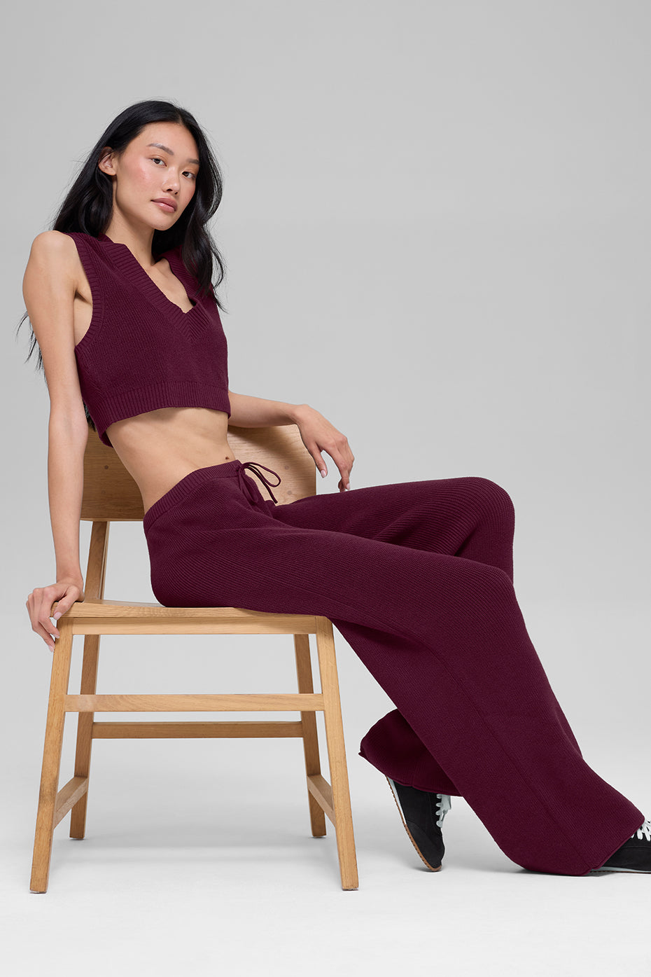 alo Supernatural Sweater Pant - Burgundy
