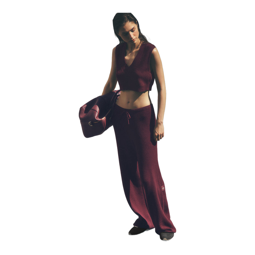 alo Supernatural Sweater Pant - Burgundy
