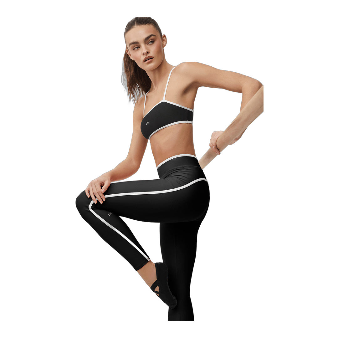 alo Airlift High Waist Charger 7/8 Legging - Black/White