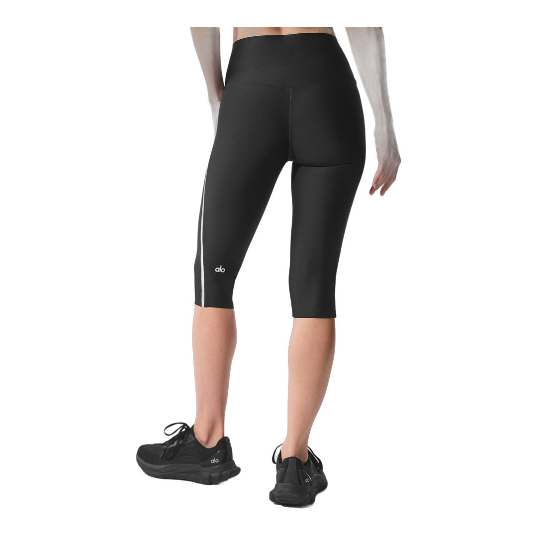 alo Airlift High-Waist Super Sleek Contrast Capri - Black/White