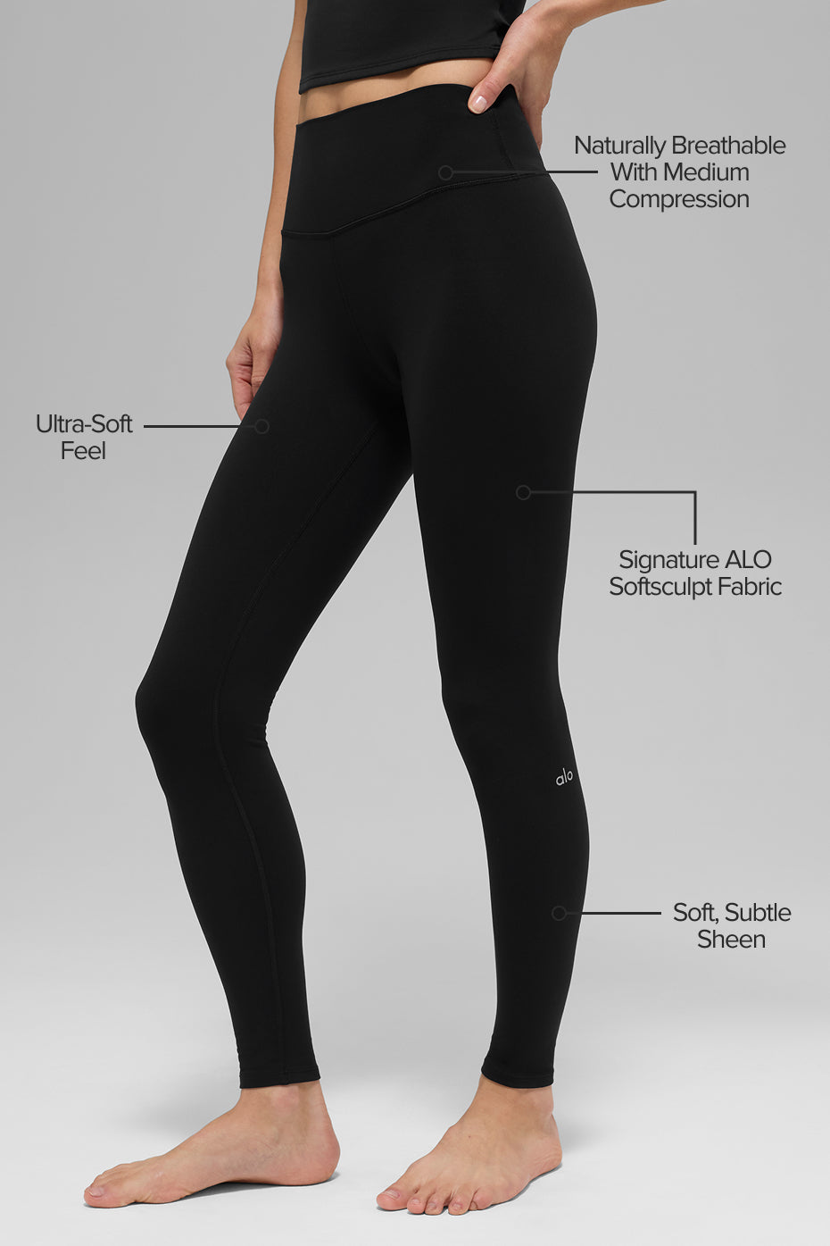 alo ALO Softsculpt High-Waist Legging - Black