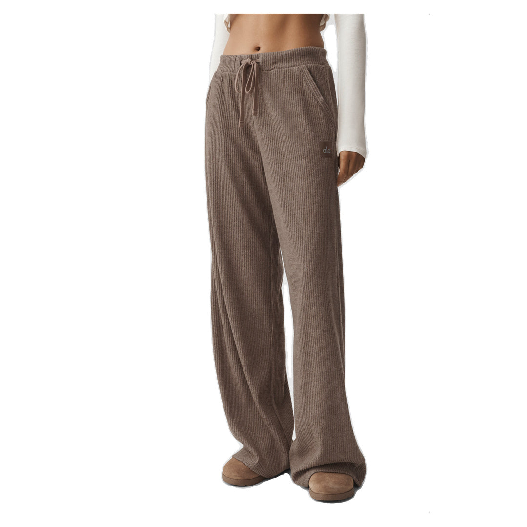 ALO Muse Wide Leg Pant - Java Brown Heather