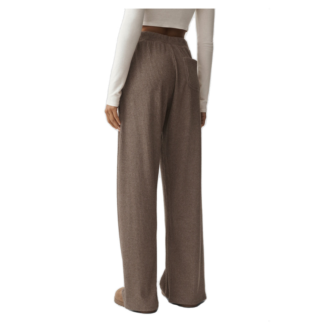ALO Muse Wide Leg Pant - Java Brown Heather