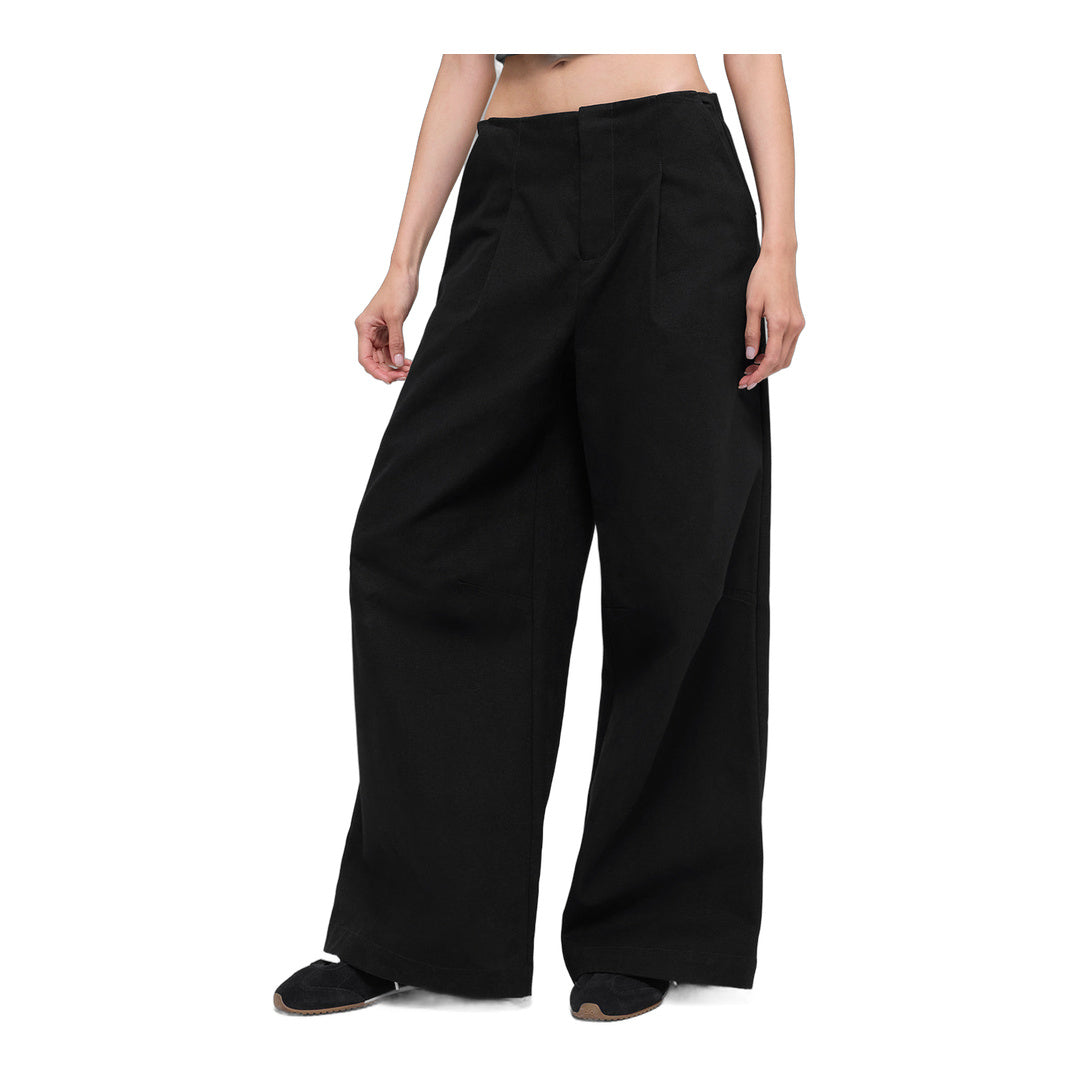 alo High-Waist Main Character Wide Leg Trouser - Black