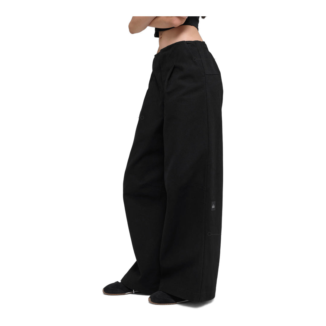 alo High-Waist Main Character Wide Leg Trouser - Black