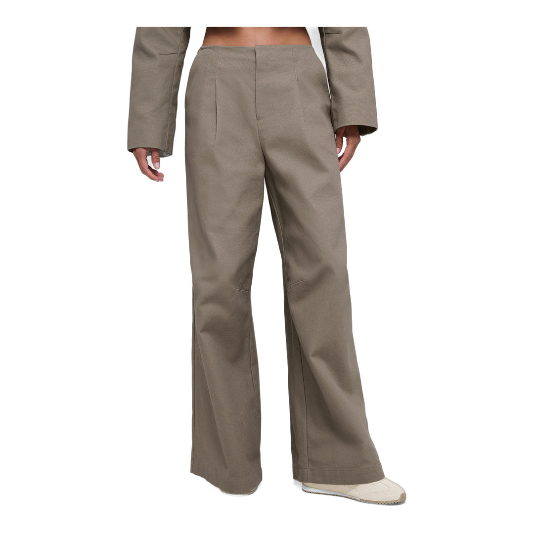alo High-Waist Main Character Wide Leg Trouser - Light Cocoa