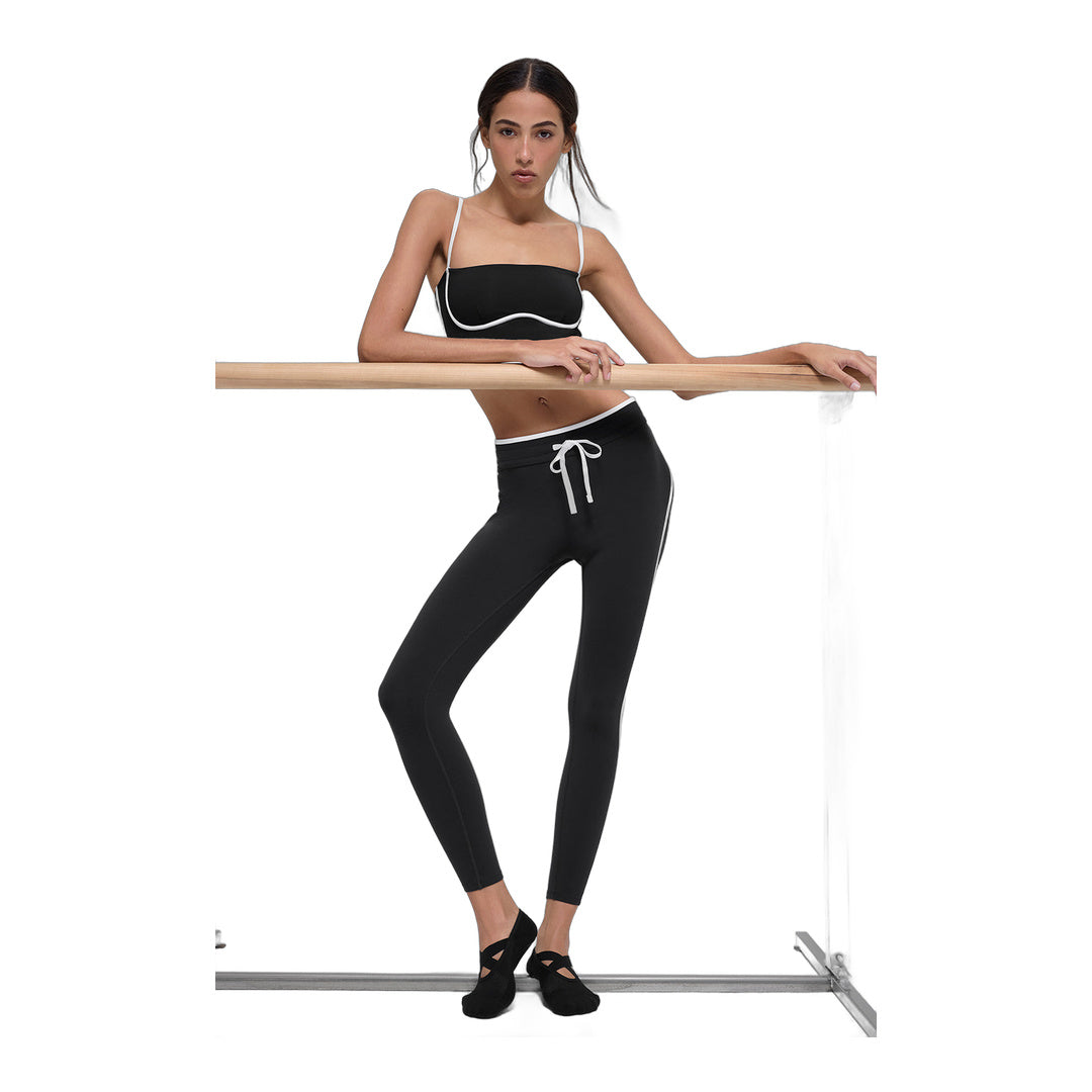alo Airbrush High-Waist Race Pace 7/8 Legging - Black/White