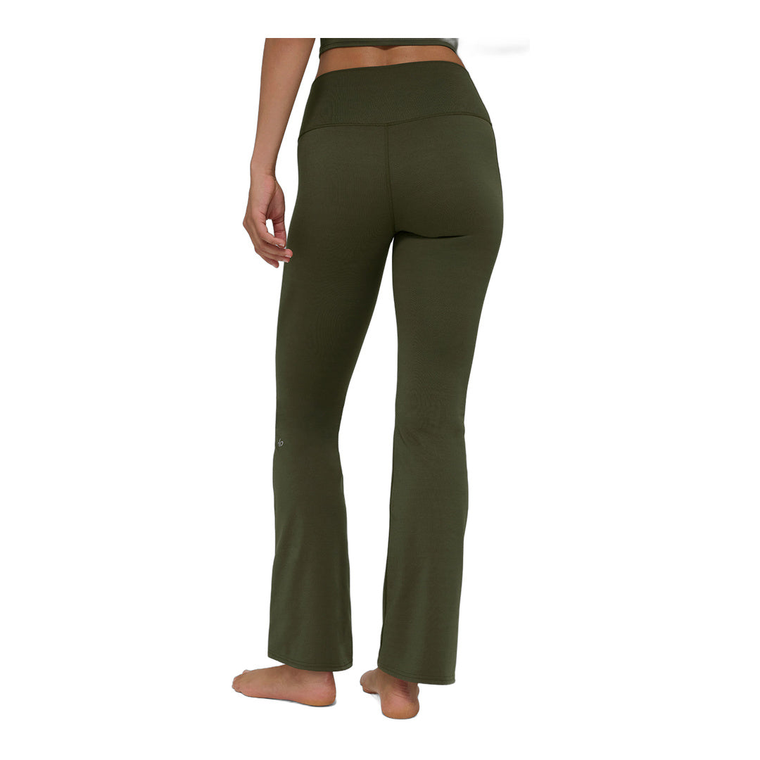 alo ALO Softsculpt High-Waist 7/8 Bootcut Legging - Green Olive