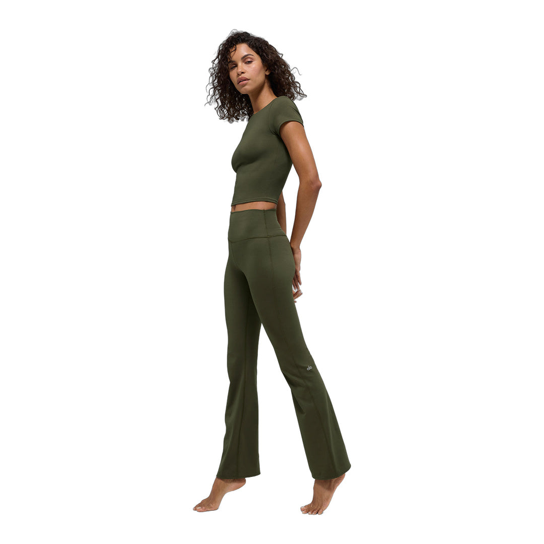 alo ALO Softsculpt High-Waist Bootcut Legging - Green Olive