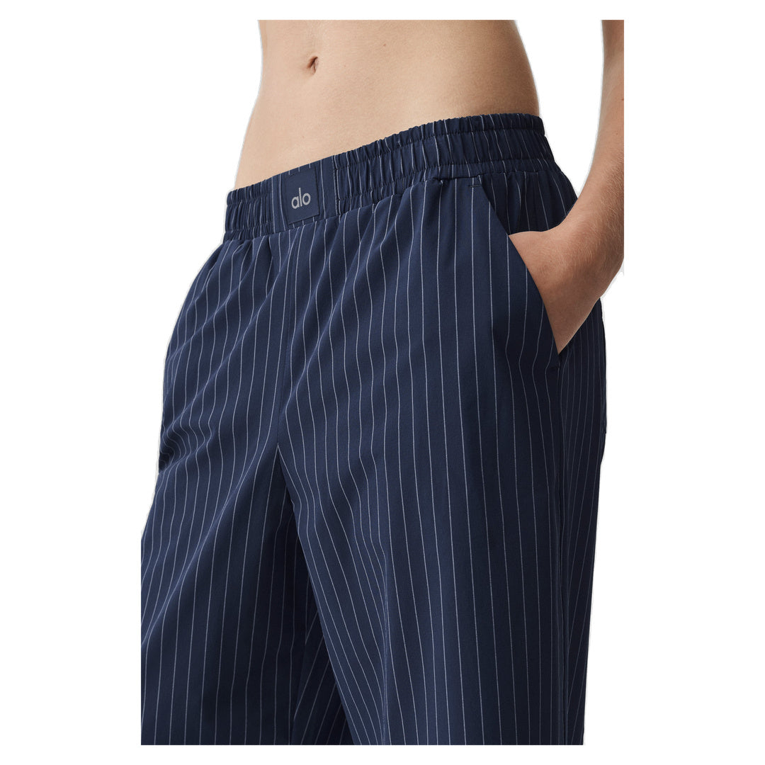 ALO Pinstripe Daylight Boxer Pant (Regular) - Navy/Ivory