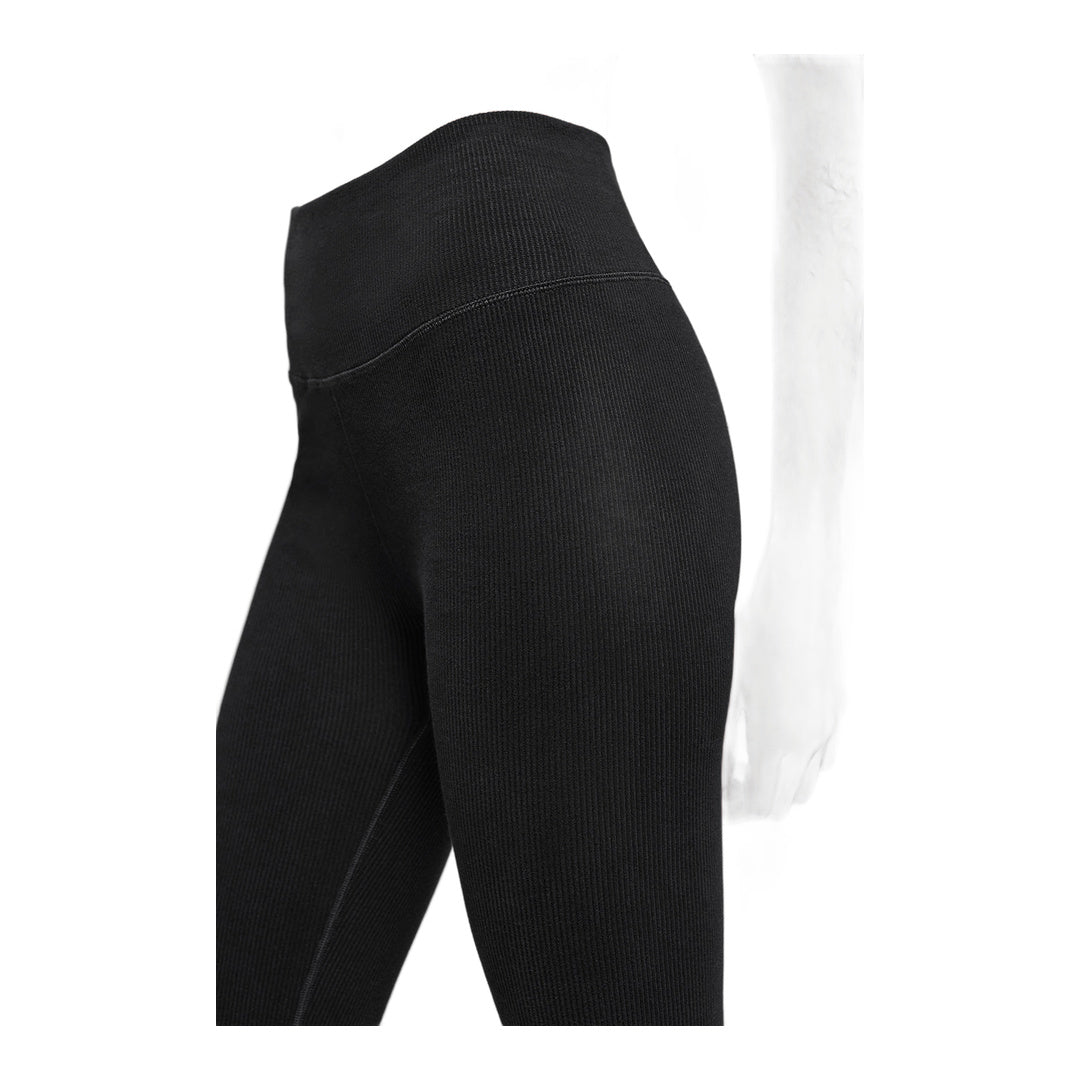 alo Seamless High-Waist Two Tone Rib Legging - Black