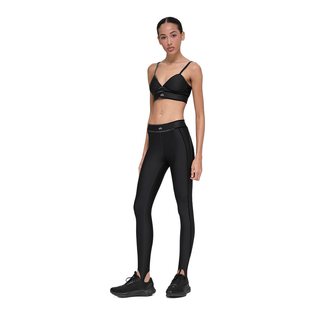 alo Airlift High-Waist Love Language Stirrup Legging - Black