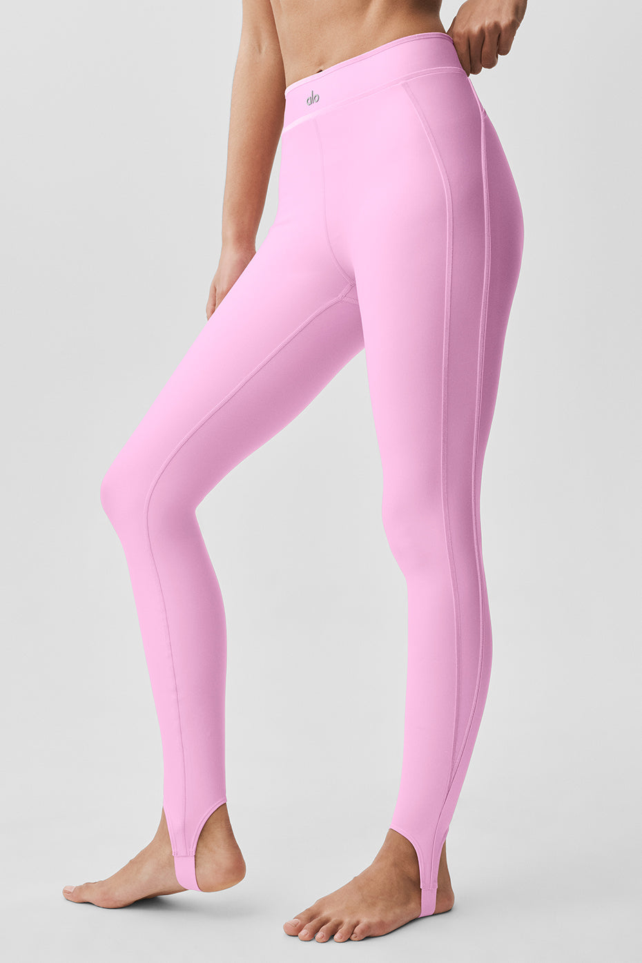 alo Airlift High-Waist Love Language Stirrup Legging - Candy Heart Pink