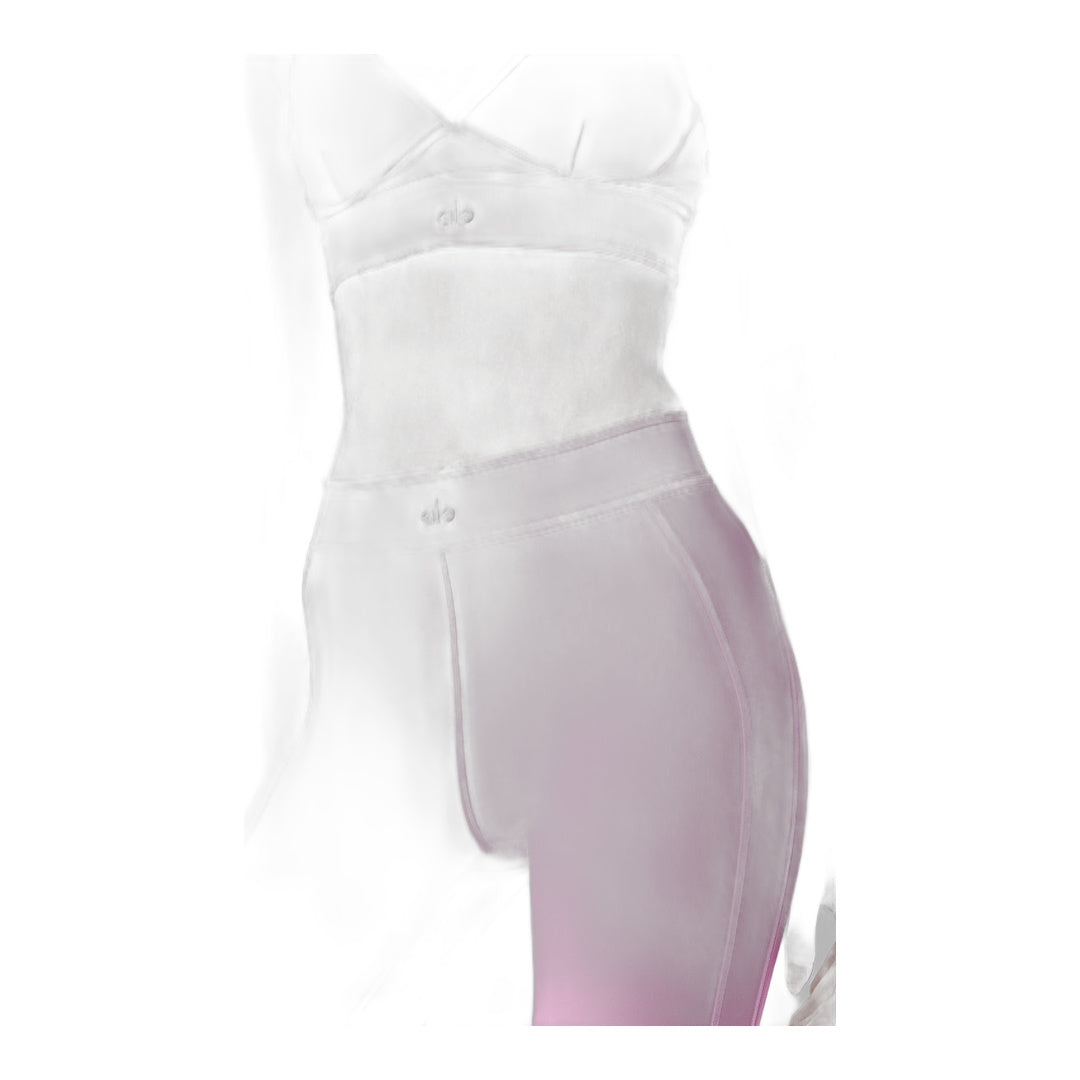 alo Airlift High-Waist Love Language Stirrup Legging - Candy Heart Pink