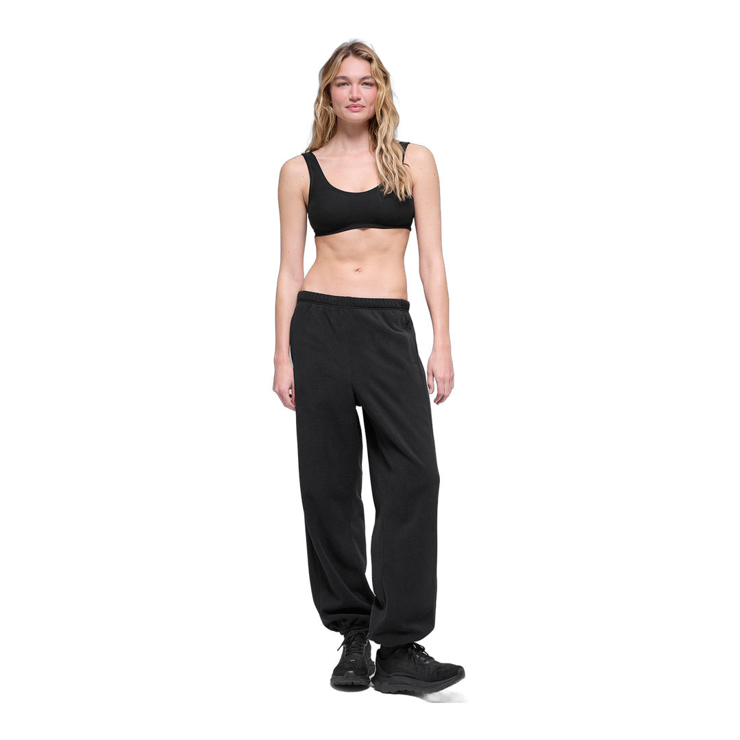 alo Polar Fleece High-Waist Retreat Jogger - Black