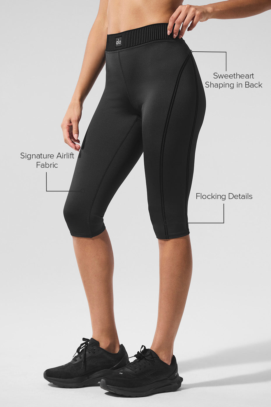 alo Airlift High-Waist Line Up Capri - Black