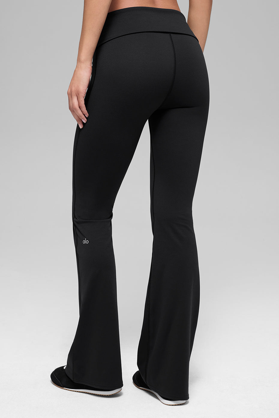 alo ALO Softsculpt Foldover Flare Legging - Black