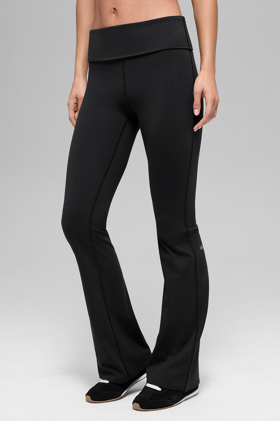 alo ALO Softsculpt Foldover Flare Legging - Black
