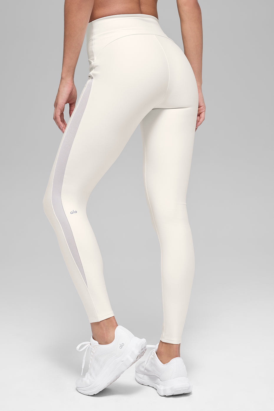 alo Airlift High-Waist Mesh Infatuation Legging - Ivory
