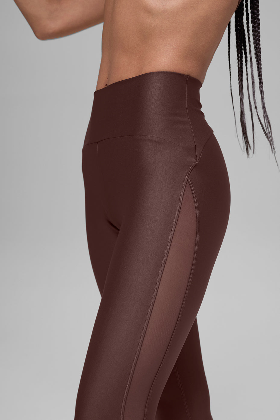 alo Airlift High-Waist Mesh Infatuation Legging - Brownstone
