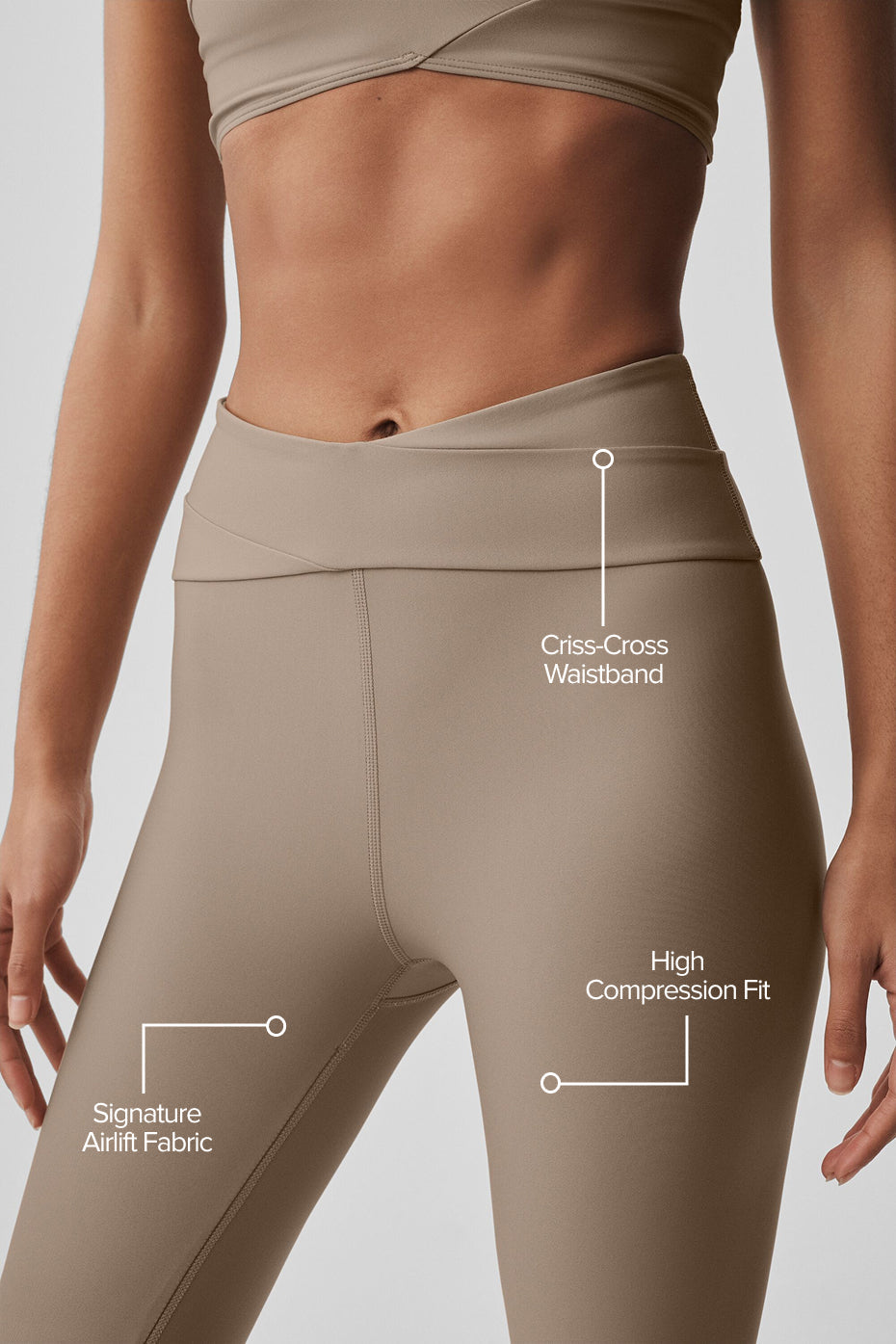 alo Airlift High-Waist 7/8 Horizon Legging - Gravel