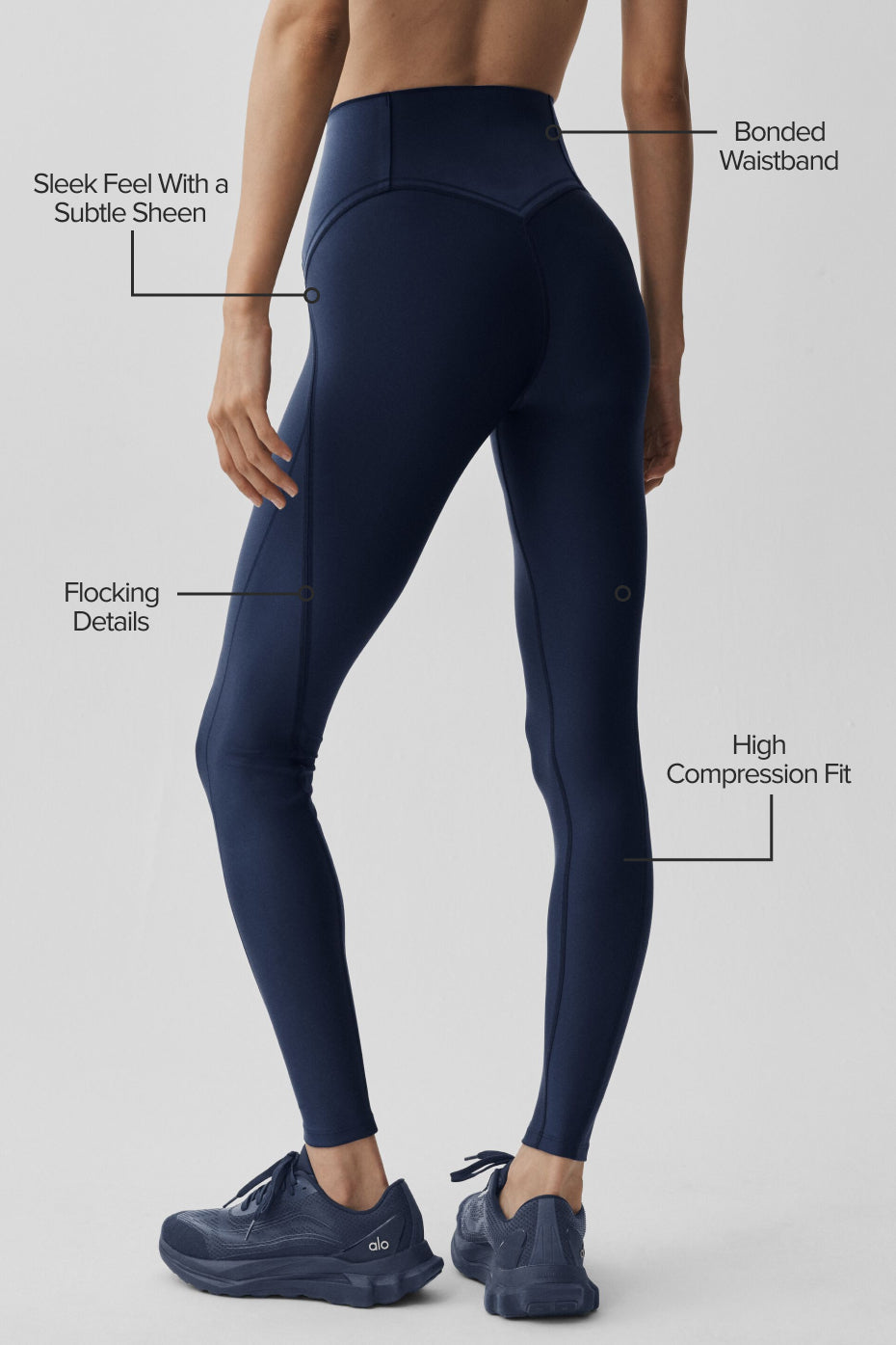 alo Airlift High-Waist Top-Notch Legging - Navy