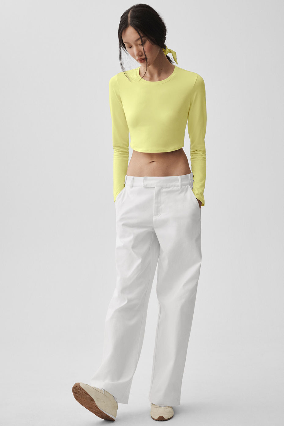 alo High Road Straight Leg Pant - White