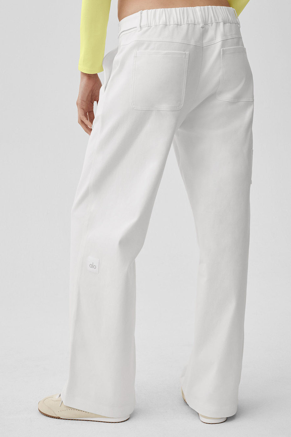 alo High Road Straight Leg Pant - White