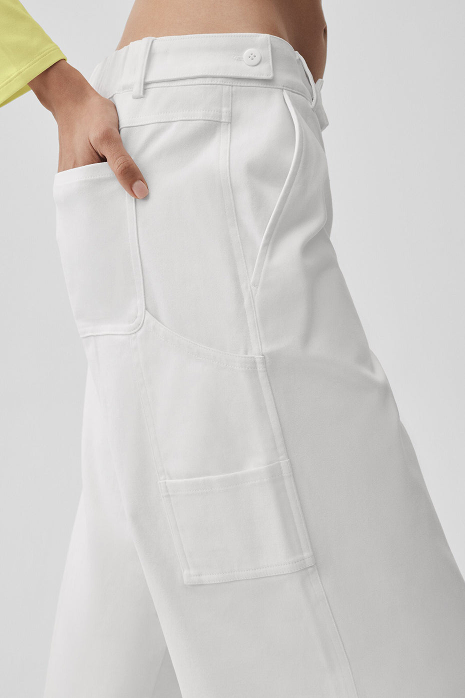 alo High Road Straight Leg Pant - White