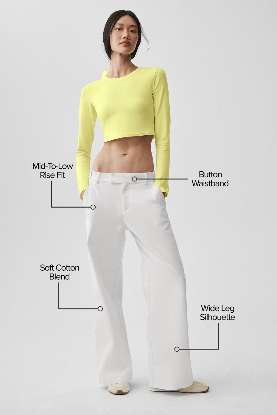 alo High Road Straight Leg Pant - White
