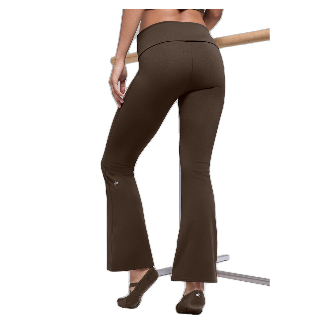 ALO ALO Softsculpt Foldover Flare Legging (Short) - Espresso