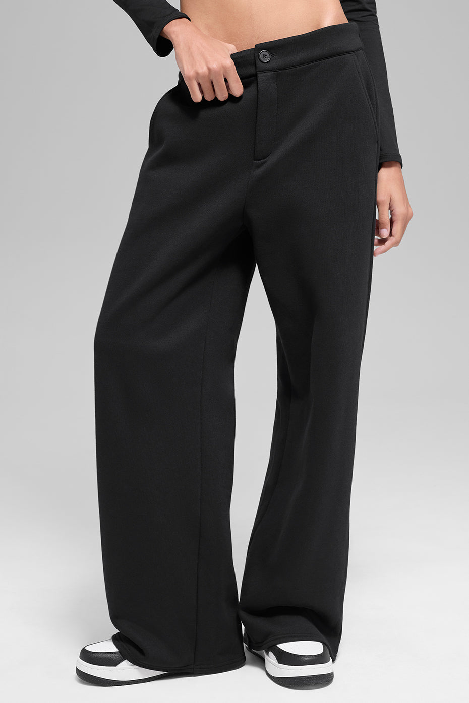 alo High-Waist Sweatpant Trouser - Black