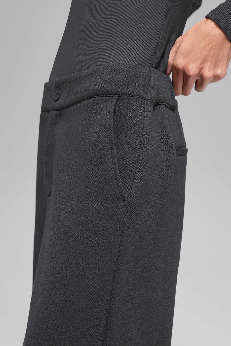 alo High-Waist Sweatpant Trouser - Anthracite