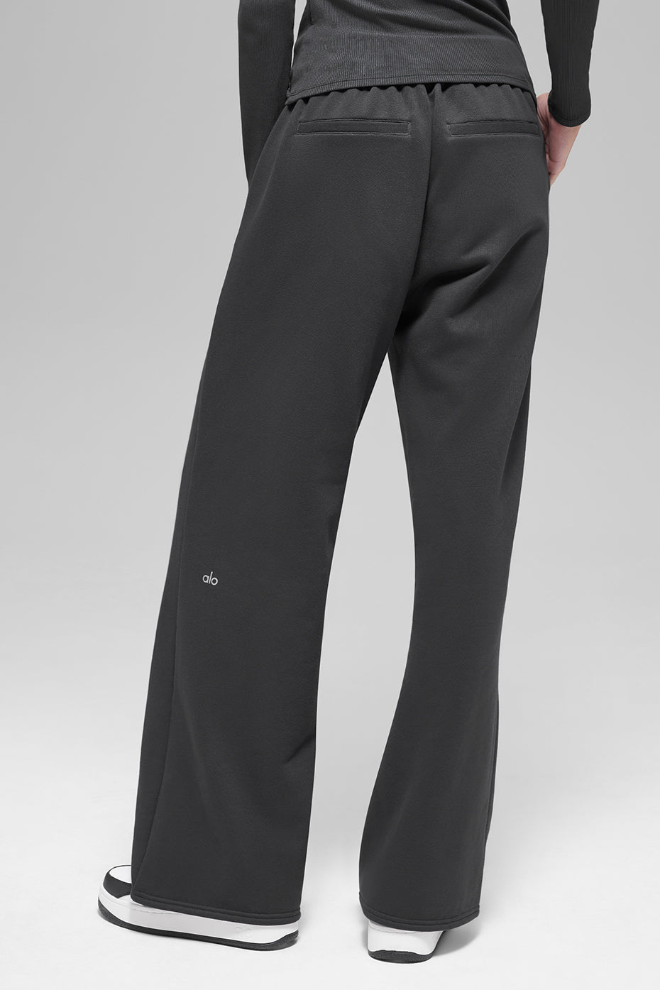 alo High-Waist Sweatpant Trouser - Anthracite