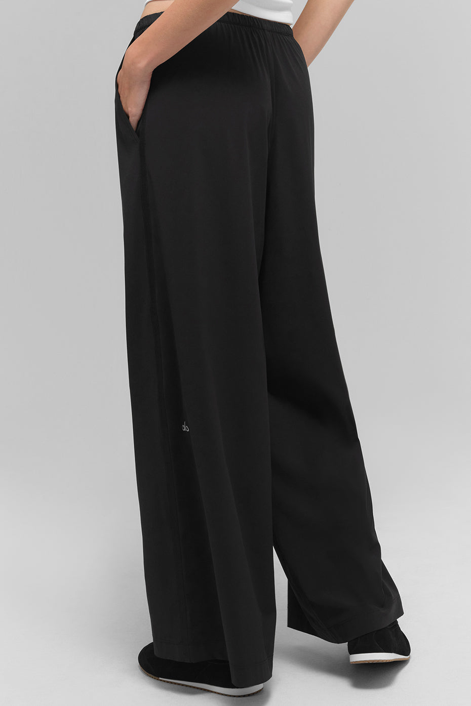 alo Breezy Wide Leg Pant (Regular) - Black