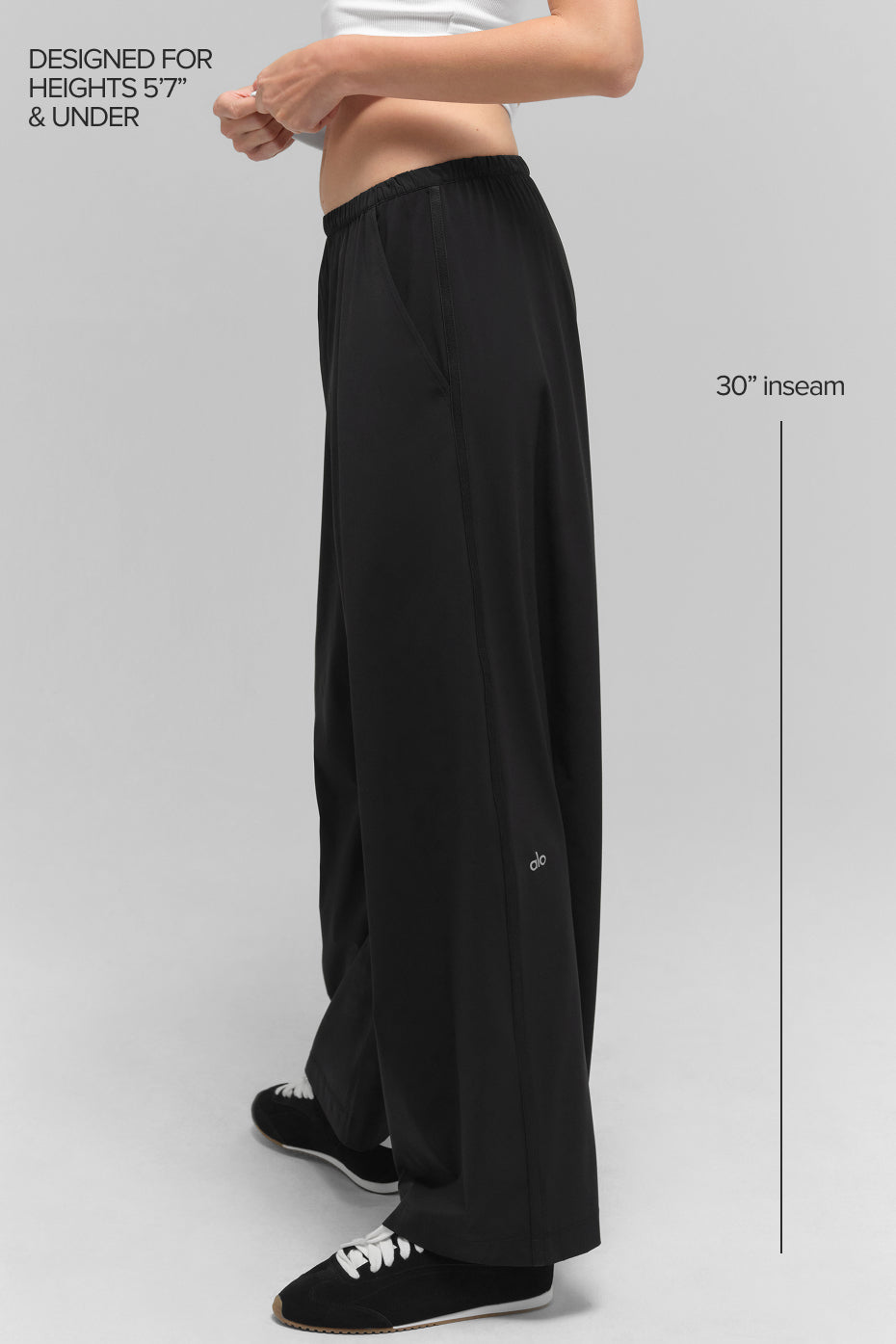 alo Breezy Wide Leg Pant (Regular) - Black