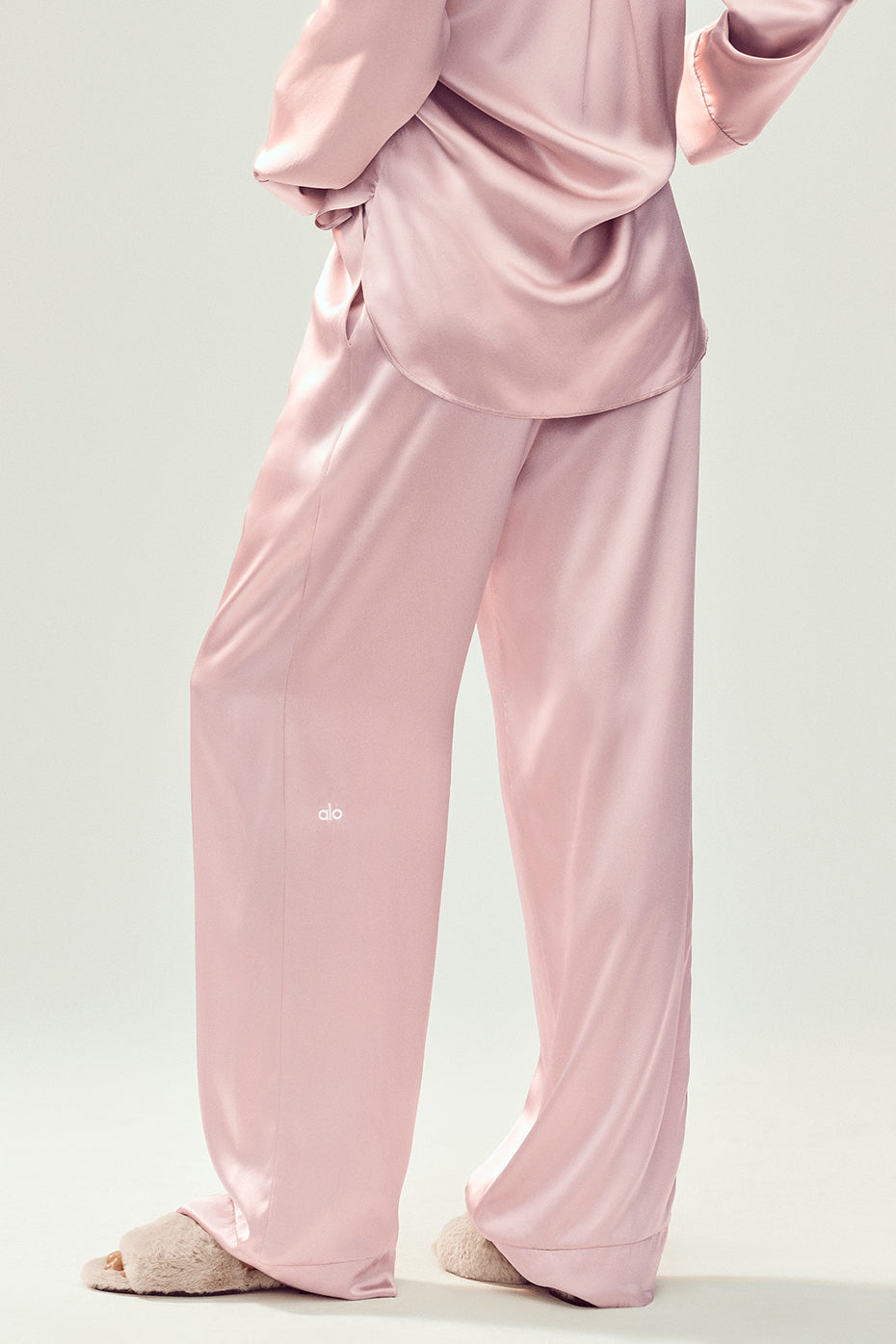 alo Silk Luminous Pant (Long) - Pink Champagne