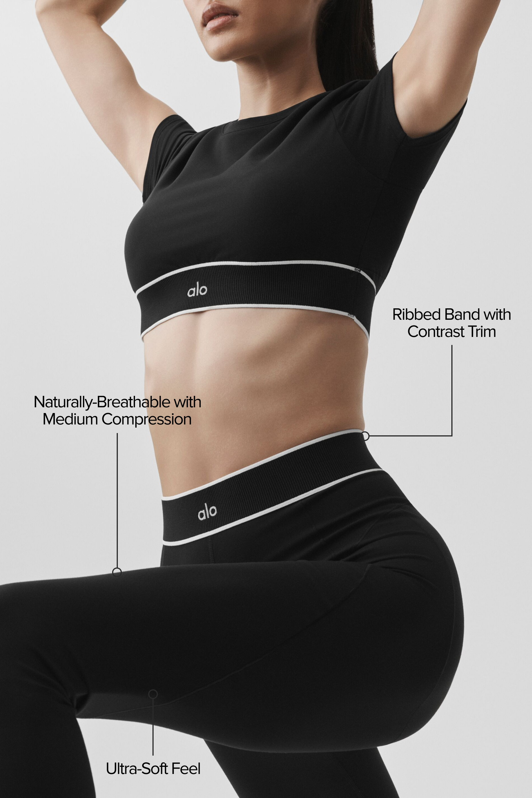 alo ALO Softsculpt High-Waist Amp It Up Legging - Black