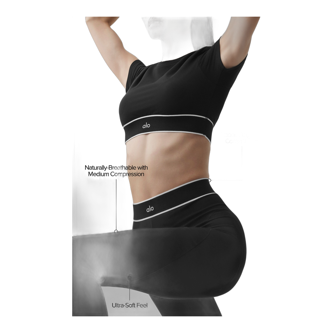 alo ALO Softsculpt High-Waist Amp It Up Legging - Black