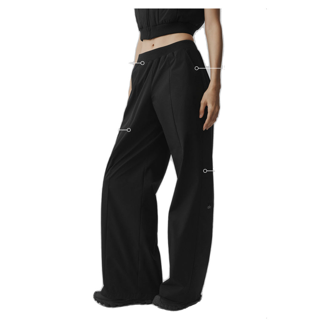 ALO High-Waist Momentum Straight Leg Pant - Black
