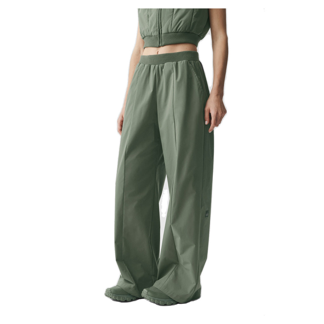 ALO High-Waist Momentum Straight Leg Pant - Bamboo Green