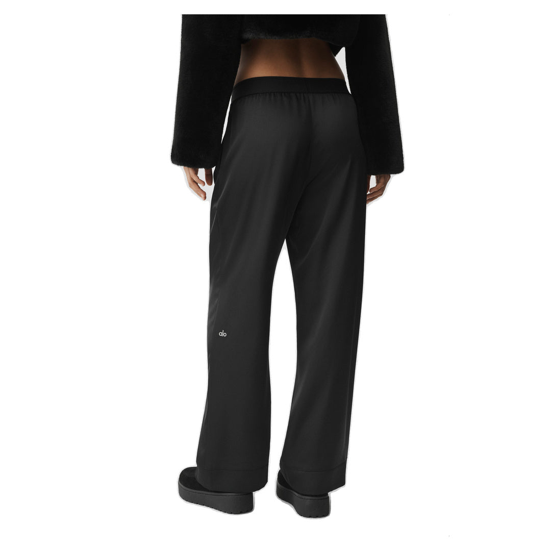 ALO Satin High-Waist Smooth Talker Pant (Regular) - Black