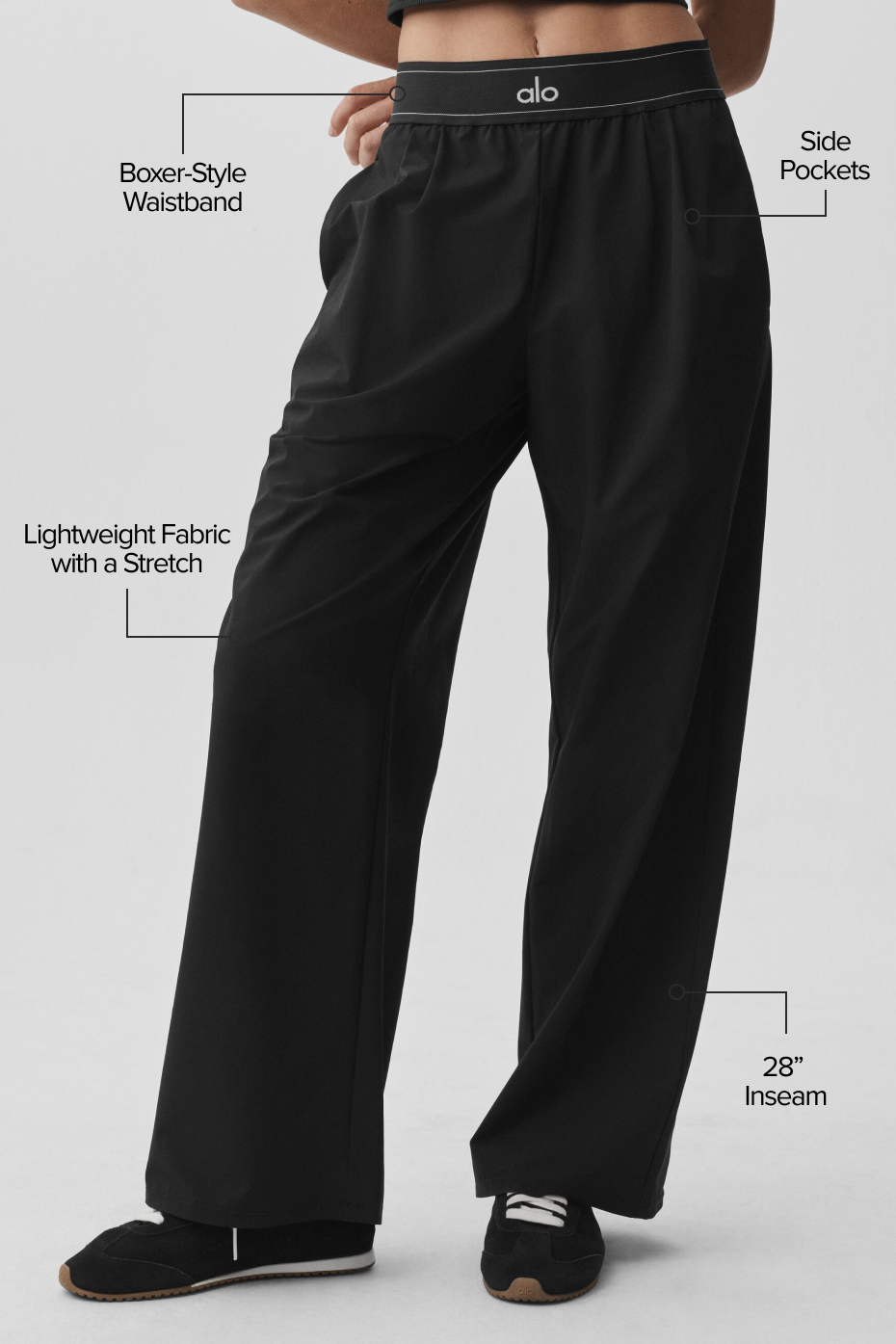 alo Suit Up Trouser (Short) - Black