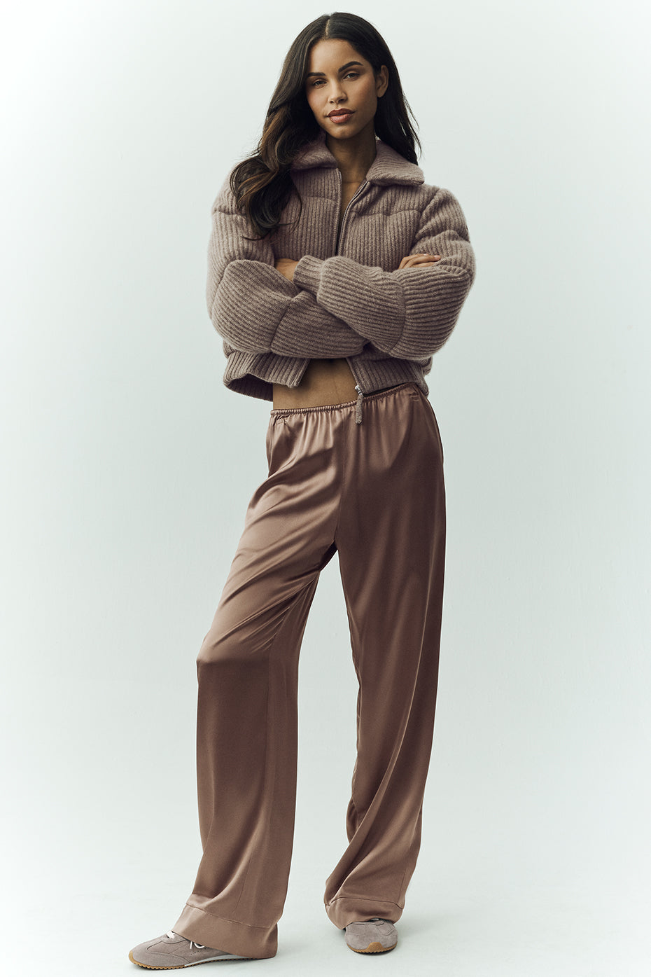 alo Silk Luminous Pant (Long) - Alpine Cocoa