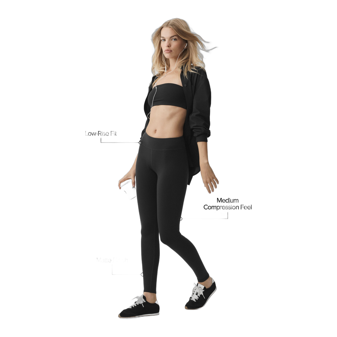 alo Airbrush Low-Rise Legging - Black