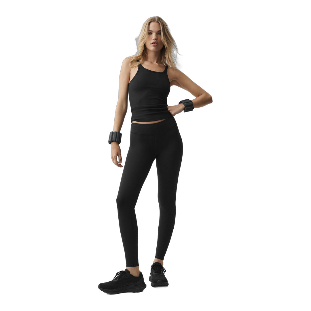 alo Airbrush Mid-Rise Legging - Black