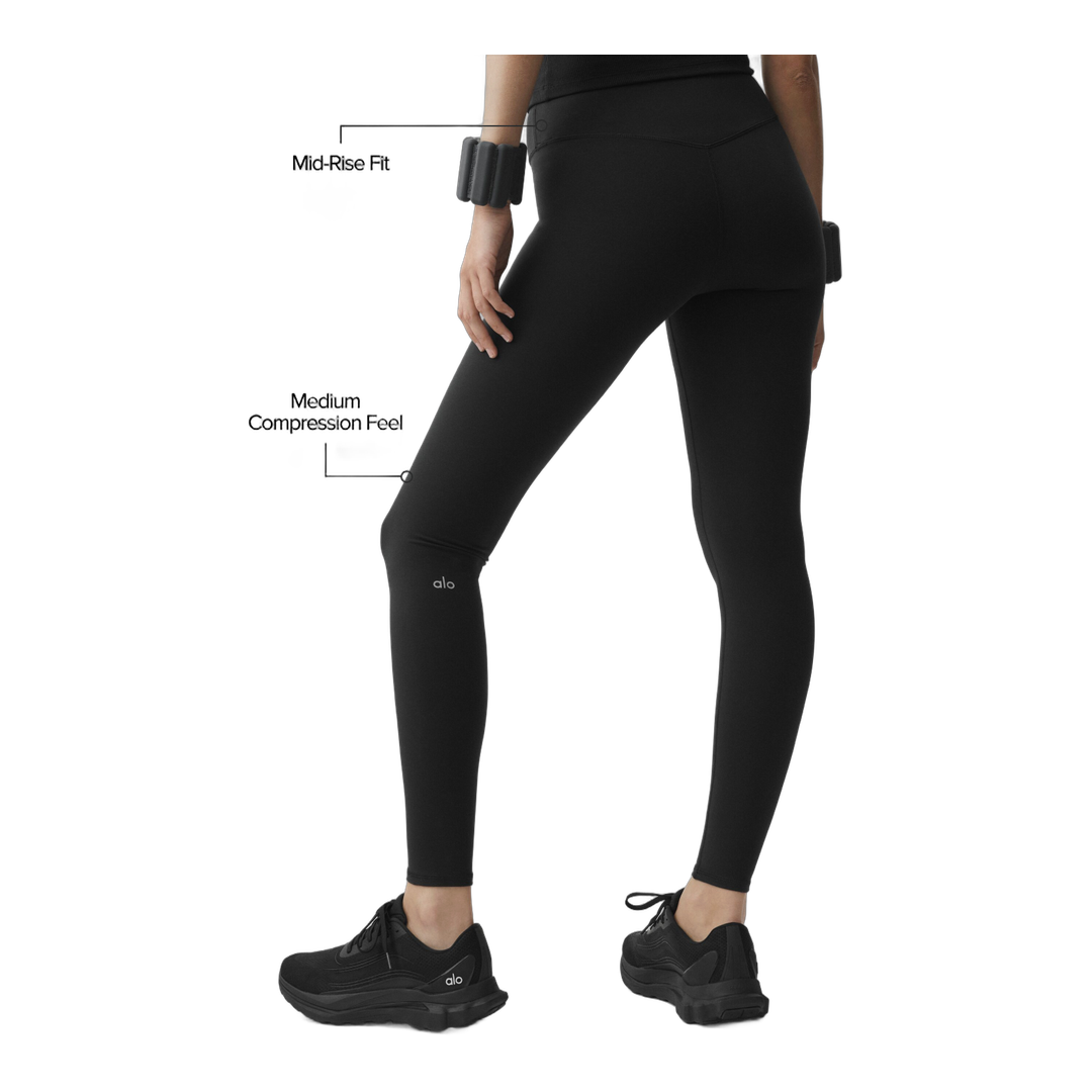 alo Airbrush Mid-Rise Legging - Black