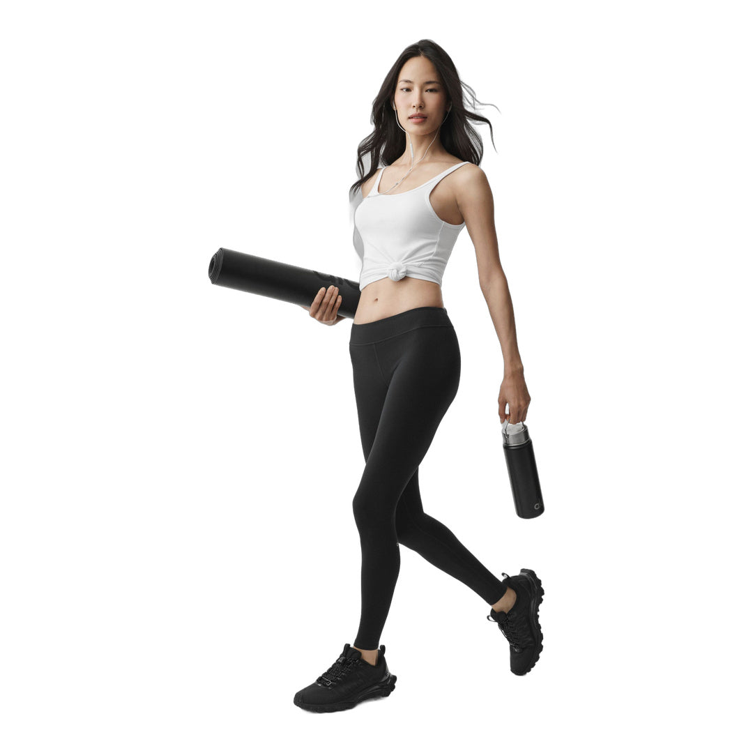 alo Airbrush Low-Rise 7/8 Legging - Black